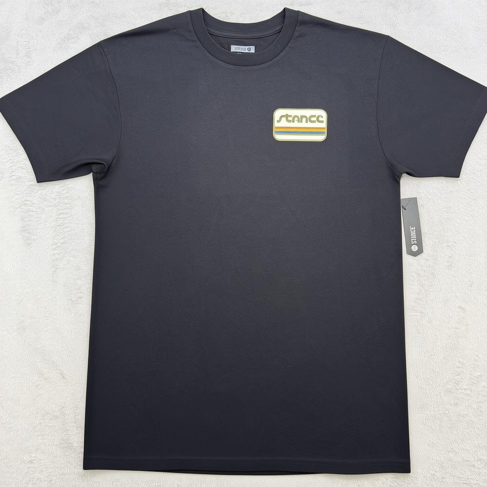 Stance Shirt Mens Medium The Crew T Black Cotton Graphic T-Shirt Streetwear